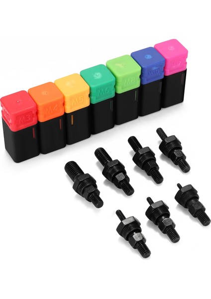 M3 Perçin Makinesi Aksesuarı Dişli Mandrel Perçin Somun Aracı Adaptörü Çekme Çubuğu Perçin Yedek Perçinleme Kafaları (Yurt Dışından)