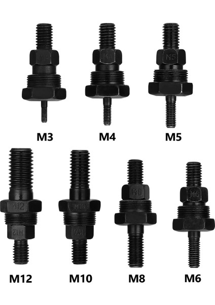 M3 Perçin Makinesi Aksesuarı Dişli Mandrel Perçin Somun Aracı Adaptörü Çekme Çubuğu Perçin Yedek Perçinleme Kafaları (Yurt Dışından)