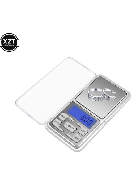 200G-0.01G Mini Elektronik Terazi 100/200G/300G/500G x 0.01G /0.1g/yüksek Hassasiyetli Cep Dijital Ölçeği Altın Takı Dengesi Gram Terazi (Yurt Dışından)