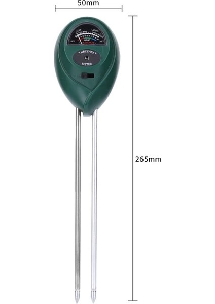 2 In 1 Metre Yenı Toprak Nem Sensörü Ölçer Dedektörü Metal Probe Bahçe Bitki Çiçek Su Analizörü Test Cihazı Higrometre Aracı (Yurt Dışından)