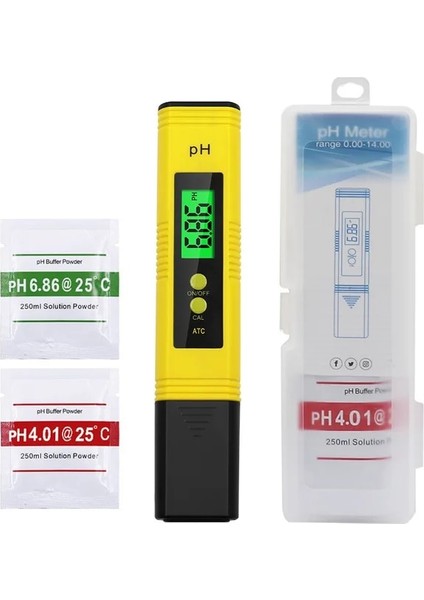 Arka Aydınlatma Sarı Arka Aydınlatma Ph Metre 0.01 0-14 Ölçüm Aralığı ile Su Kalitesi Test Cihazı Için Yüksek Hassasiyet Uygun Akvaryum Yüzme Havuzu (Yurt Dışından)