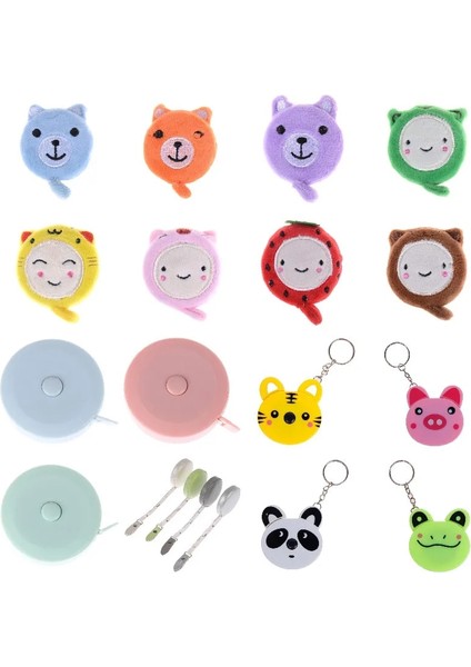 A2 Kumaş Yapımı Karikatür Peluş Hayvanlar Şekli 150 cm 60 Inç Dikiş Aracı Ölçü Cetveli Geri Çekilebilir Bant Dikiş Ölçüm Bandı Aracı (Yurt Dışından)