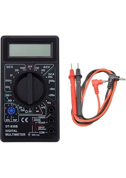 C LCD Dijital Multimetre DT-830 Ac Dc Gerilim Diyot Frekans Multitester Akım Test Cihazı Buzzer Fonksiyonlu Aydınlık Ekran (Yurt Dışından)