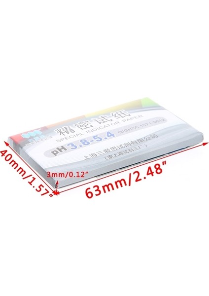 Beyaz 80 Şerit Ph Aralığı 3.8-5.4 Ph Alkali Test Göstergesi Kağıdı Su Turnusol Testi (Yurt Dışından)