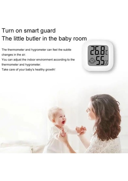 04 Temea Smiley Mini LCD Dijital Termometre Higrometre Kapalı Oda Sıcaklığı Nem Ölçer Sensör Ölçer Hava Istasyonu (Yurt Dışından) fiyatları