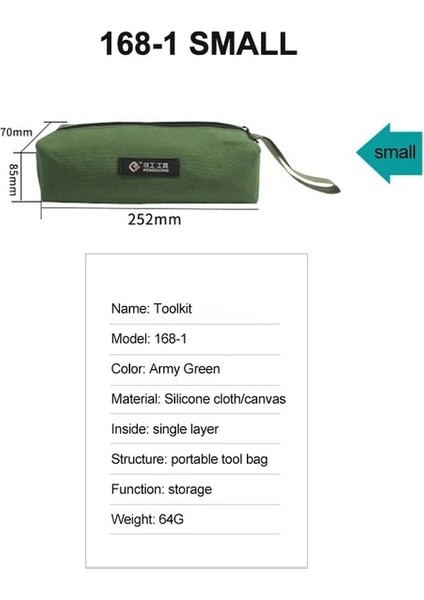 El Çantası 252X85X70MM Taşınabilir/el Alet Seti Çantası Çok Amaçlı Su Geçirmez Depolama El Alet Çantası Anahtar Tornavidalar Pense Rulo Kese Alet Çantası (Yurt Dışından)