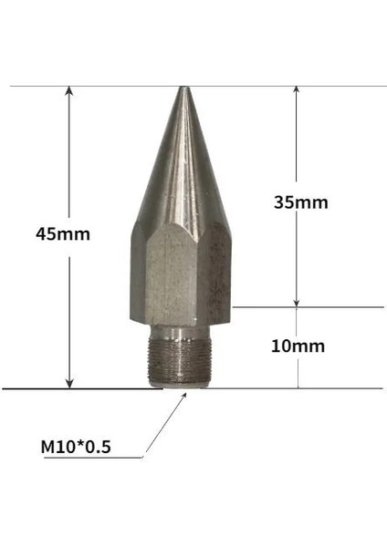 M10 40MM 1 Adet Paslanmaz Çelik Prizmalar Kutup Gps Kutup Ucu M10 M8 Keskin Nokta Değiştirme Prizmalar Çubuk ile 1/4 "dişi Konu (Yurt Dışından) indirimleri