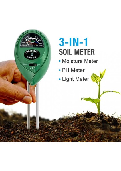 1 Adet 3 In 1 Toprak Ph Ölçer Güneş Işığı Ph Test Cihazı Bahçe Çiçekleri Toprak Nem Sensörü Ölçer Bitkiler Asitlik Nem Ph Monitör Dedektörü (Yurt Dışından) fırsatları