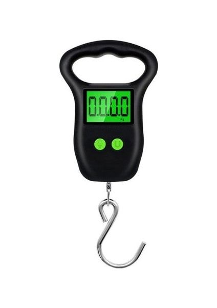 L Taşınabilir El Dijital Bagaj Ölçeği 50KG 10G Balık Oltası Asılı Ölçek Ölçüm Bandı Arka Işık LCD Ekran Ağırlık Aracı (Yurt Dışından)