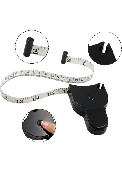 Sinyal Taraflı cm Inç 150 cm Otomatik Teleskopik Mezura Kendiliğinden Sıkılan Yumuşak Ölçü Cetveli Vücut Bel Göğüs Bacak Dikiş Terzi Metre (Yurt Dışından) modelleri