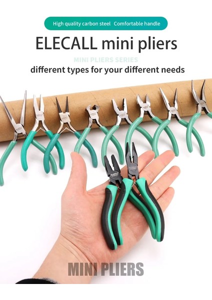 ET001004 Mini Pense Tel Kablo Kesici Mücevherat Pense Teşhis Bükülmüş Burun Dıy Pense Seti Çok Fonksiyonlu (Yurt Dışından) modelleri