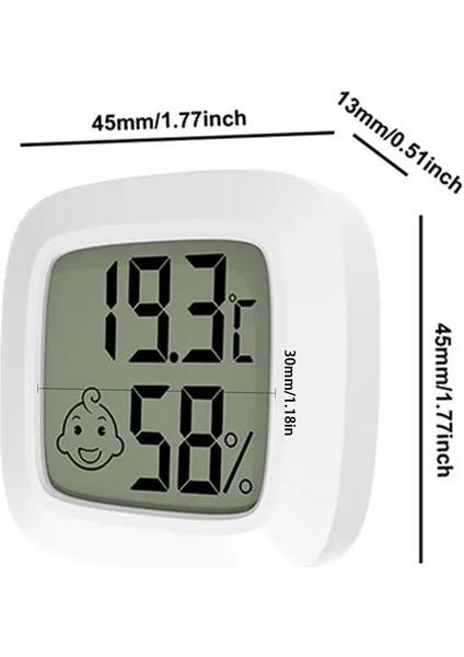 Beyaz Kapalı Termometre Higrometre Kapalı Oda Sıcaklığı Nem Ölçer LCD Ekran Ekran Yatak Odası Sıcaklık Ölçer Sensörü (Yurt Dışından) modelleri