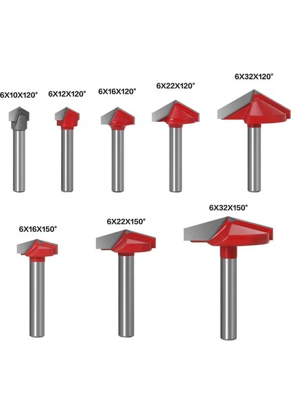 6X32X90 6mm Shank 3D V Şeklinde Bilgisayar Oyma Bıçağı Cnc Katı Karbür Parmak Freze Kesici Ağaç Işleme Mdf Yönlendirici Bit 60/90/120/150 Derece (Yurt Dışından) fırsatları