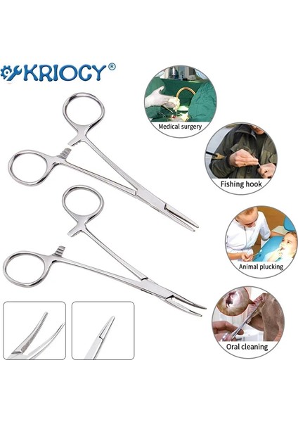 Kavisli Ağız 18 cm Paslanmaz Çelik Kavisli Uç ve Düz Uçlu Forseps Kilitleme Kelepçeleri Hemostatik Forseps Arteriyel Forseps Kelepçe Balık Kancası Pense (Yurt Dışından) fiyatları
