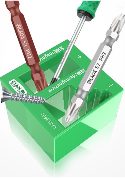 Mini Laoa Magnetizer Demanyetizer Aracı Yeşil Tornavida Uçları Manyetik Toplama Aracı Tornavida Manyetik Manyetiklik Giderme (Yurt Dışından) fırsatları