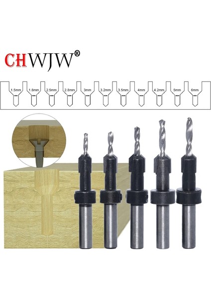 8mmshank 3.2MMX8MM 1 Adet 8mm 10MM Shank Hss Ağaç Işleme Havşa Yönlendirici Bit Seti Vida Extractor Remon Yıkım Ahşap Freze Kesicisi (Yurt Dışından)