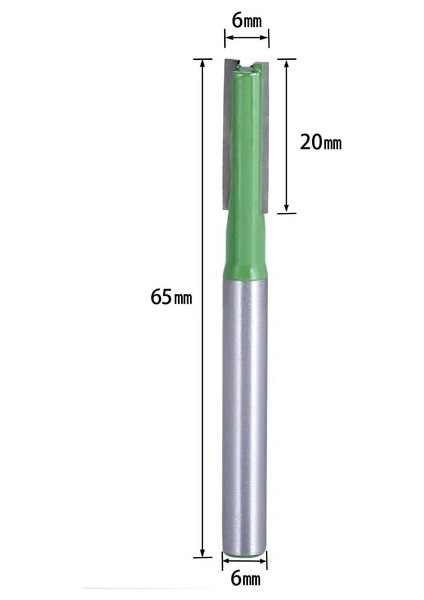 6X6X20 1 Adet 6mm Shank Tek Çift Flüt Düz Bit Ahşap Freze Tungsten Karbür Yönlendirici Bit Ağaç Işleme Aleti, 22 Boyutları (Yurt Dışından)