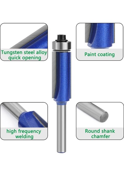 04 1 Adet 1/4 "6.35MM 6mm Shank Freze Kesicisi Ahşap Oyma Freze Kesicisi Gömme Trim Rulman Yönlendirici Bit Seti Ağaç Işleme Için (Yurt Dışından) fırsatları