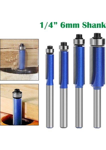 04 1 Adet 1/4 "6.35MM 6mm Shank Freze Kesicisi Ahşap Oyma Freze Kesicisi Gömme Trim Rulman Yönlendirici Bit Seti Ağaç Işleme Için (Yurt Dışından) indirimleri