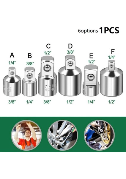 C 1/4 "3/8" 1/2 "sürücü Soketi Cırcır Dönüştürücü Adaptör Kadın-Erkek Dönüştürücü Tamir Araçları Parçaları Araba Bisiklet Garaj Tamir (Yurt Dışından)