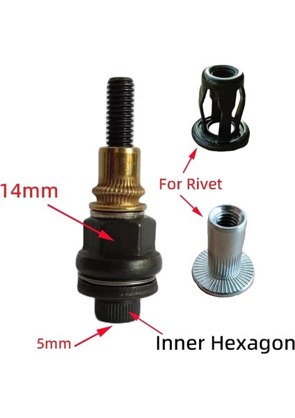 M6 Aracı A Alarui M6 Araba Plaka Taban Somunu Perçinleme Araçları Manuel Elektrikli Matkap Perçin Metal Vida Petal Silindirik Altıgen Kör Somun (Yurt Dışından)
