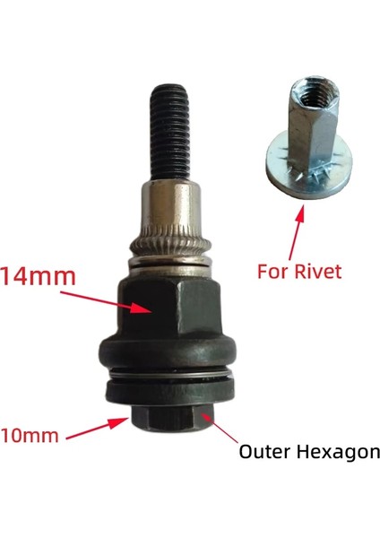 M6 Aracı A Alarui M6 Araba Plaka Taban Somunu Perçinleme Araçları Manuel Elektrikli Matkap Perçin Metal Vida Petal Silindirik Altıgen Kör Somun (Yurt Dışından)