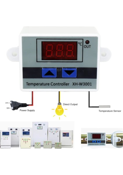 AC220V 10A 12V 24V 220VAC Dijital LED Sıcaklık Kontrol Cihazı XH-W3001 Inkübatör Soğutma Isıtma Anahtarı Termostat Ntc Sensörü (Yurt Dışından) fiyatları