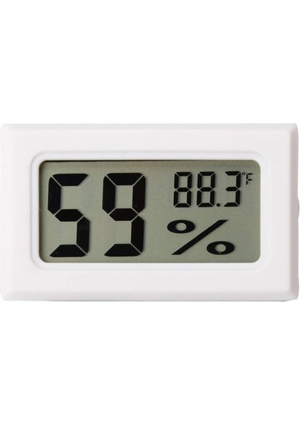 Beyaz Mini Dijital LCD Sıcaklık Sensörü Test Cihazı Nem Ölçer Termometre Higrometre Ölçer Kapalı Açık Için Su Geçirmez Probe (Yurt Dışından)
