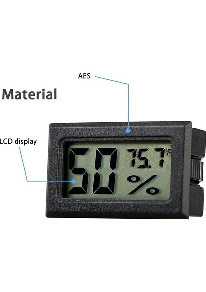 Beyaz Mini Dijital LCD Sıcaklık Sensörü Test Cihazı Nem Ölçer Termometre Higrometre Ölçer Kapalı Açık Için Su Geçirmez Probe (Yurt Dışından)