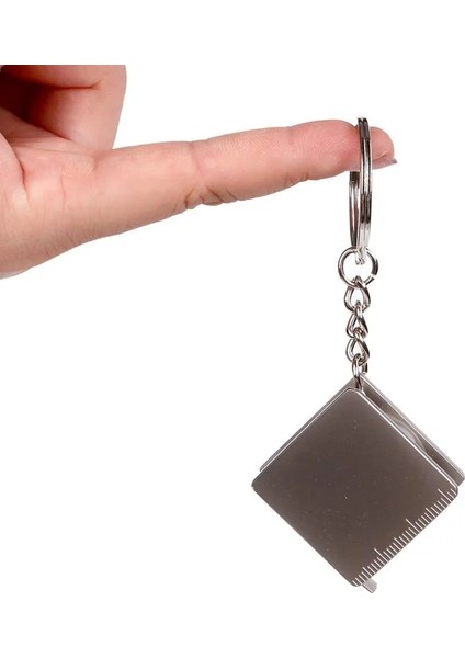 01 Yeni Varış Ölçme Araçları Paslanmaz Çelik Geri Çekilebilir Cetvel Mezura Anahtarlık Anahtarlık Ölçme Araçları Anahtarlık Çekme Cetvel (Yurt Dışından)