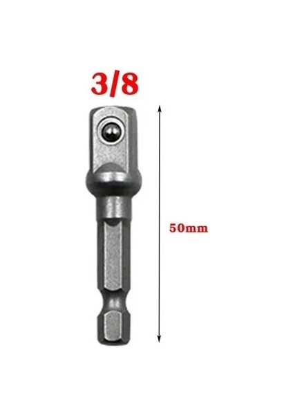 A5 Altıgen Çubuk Adaptörü 1/2 "altıgen Aletler Çelik 3/8" Set Vanadyum 1/4 "bit Uzatma Matkap Uçları Şaft Güç Soket Matkap (Yurt Dışından)