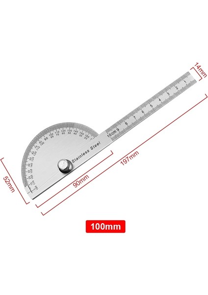 15 cm 180 Derece Iletki Metal Açı Bulucu Gonyometre Paslanmaz Çelik Ölçer Ayarlanabilir Ölçüm Cetveli Açı Ağaç Işleme Alet Takımı (Yurt Dışından) indirimleri