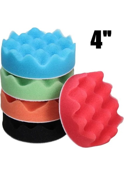 4 Inç 5 Adet 4 "/5" Parlatma Pedleri Süngeri Parlatma Ağda Parlatma Pedleri Seti Seti Bileşik Oto Araba Mobilya (Yurt Dışından)
