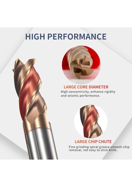 4f D1XD4X50L 1 Adet End Mill HRC60 4 Flüt 1mm 3mm 6mm 8mm 10MM 12MM 16MM 20MM Alaşım Karbür Tungsten Çelik Freze Kesici Metal Kesici Cnc Araçları (Yurt Dışından) fiyatları