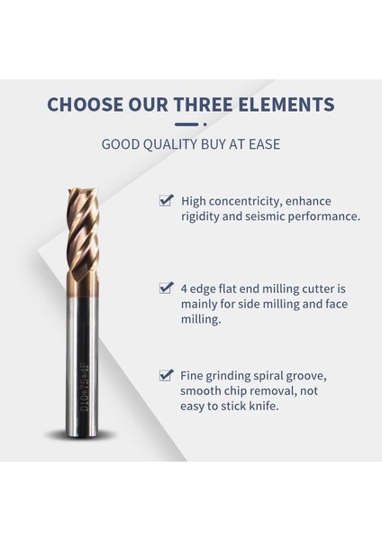 4f D1XD4X50L 1 Adet End Mill HRC60 4 Flüt 1mm 3mm 6mm 8mm 10MM 12MM 16MM 20MM Alaşım Karbür Tungsten Çelik Freze Kesici Metal Kesici Cnc Araçları (Yurt Dışından) fırsatları