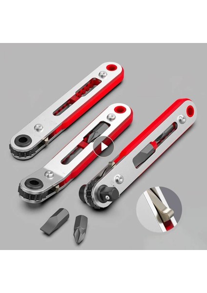 02 1 Adet Mini Cırcır Anahtarı Tornavida 1/4 Inç Sürücü Soket Altıgen Tornavida Bit Çift Sürücü Kafa Cırcır Anahtarı Aracı Iki Kafalı (Yurt Dışından) fiyatları