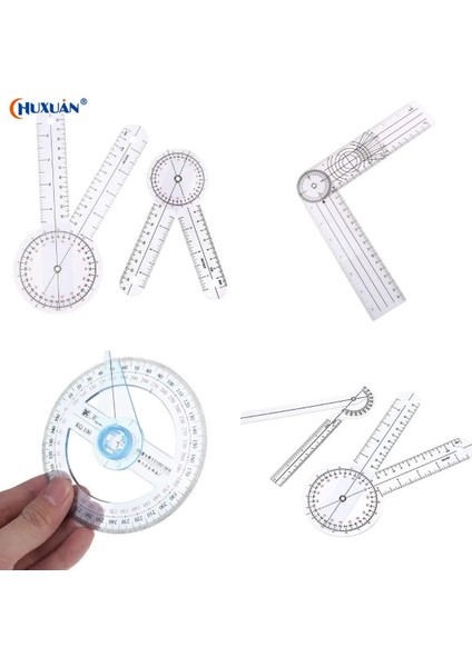 Beyaz 6/8 Inç 0-360 ° Gonyometre Tıbbi Ortak Cetvel Kalibre Edilmiş Ortopedi Açı Kuralı Omurga Parmak Iletki Ölçme Aracı (Yurt Dışından) modelleri