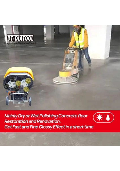 1 Adet Grit 400 Dt-Dıatool 1 Adet Kalınlaşmış Elmas Reçine Bond Beton Parlatma Pedleri Zemin Yenileme Zımpara Diskleri Beton Zemin Tamiri (Yurt Dışından) indirimleri