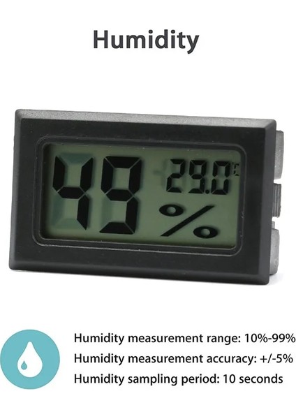 Telli Beyaz Mini Dijital Nem Ölçer Termometre Higrometre Sensör Ölçer LCD Sıcaklık Buzdolabı Akvaryum Izleme Ekranı Kapalı (Yurt Dışından) indirimleri