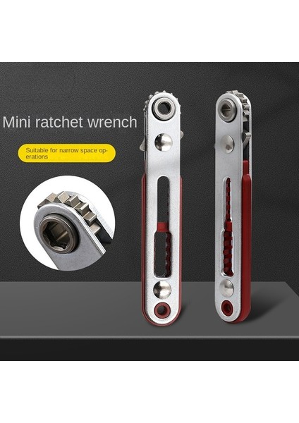 Stil 2 1 Adet Mini Cırcır Anahtarı Kontrolü 1/4 Bit Açılı Adaptör Sürücü Soketi Altıgen Bit Çift Sürücülü Kafa Cırcır Anahtarı ile Ayarlanabilir (Yurt Dışından) fırsatları
