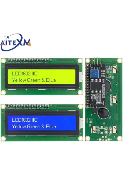 LCD1602 Yeşil LCD1602 1602 LCD Modül Mavi/sarı Yeşil Ekran 16X2 Karakter LCD Ekran PCF8574T PCF8574 Iıc I2C Arayüzü 5 V Arduino Için (Yurt Dışından)