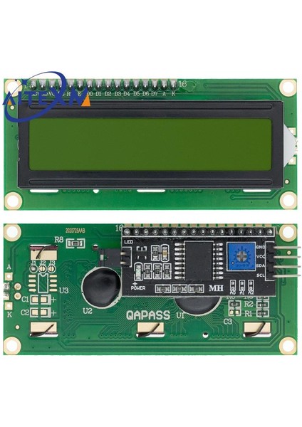 LCD1602 Yeşil LCD1602 1602 LCD Modül Mavi/sarı Yeşil Ekran 16X2 Karakter LCD Ekran PCF8574T PCF8574 Iıc I2C Arayüzü 5 V Arduino Için (Yurt Dışından)
