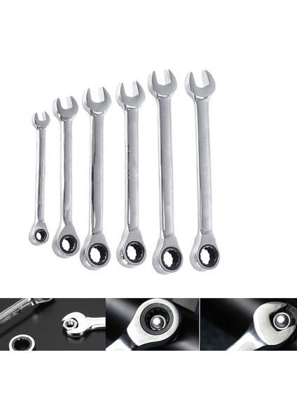 Gümüş 10MM Dayfulı 8,10,12,13,14,15,17,18,19MM Cırcır Anahtar Kombinasyonu Anahtarı Tuşlar Dişli Halka Takım Kolu Araba Tamir Evrensel Anahtarlar (Yurt Dışından) indirimleri