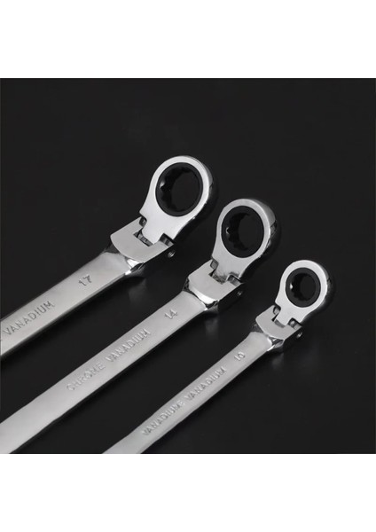 10MM Esnek Kafa Kombinasyonu Cırcır Anahtarı Çift Kullanımlı Cırcır Anahtarı Aracı Araba Tamir El Aletleri 45 # Çelik Cırcır Anahtarı Aracı Set (Yurt Dışından) modelleri