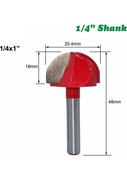 B-08 6/6.35MM Shank Yuvarlak Uçlu Yönlendirici Bit Yuvarlak Freze Kesici Ahşap Cnc Yarıçapı Çekirdek Kutusu Katı Karbür Matkap Ucu Woofworking Araçları (Yurt Dışından)