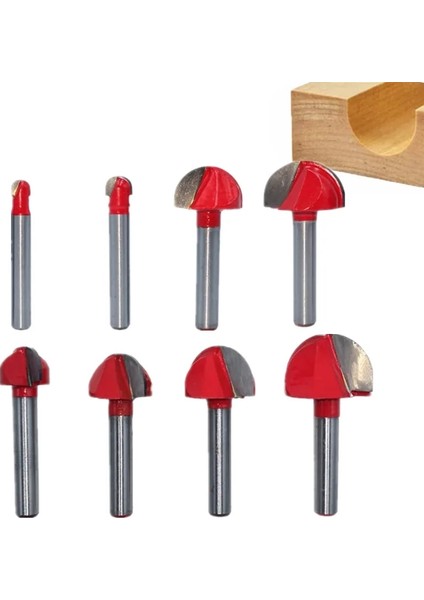 B-08 6/6.35MM Shank Yuvarlak Uçlu Yönlendirici Bit Yuvarlak Freze Kesici Ahşap Cnc Yarıçapı Çekirdek Kutusu Katı Karbür Matkap Ucu Woofworking Araçları (Yurt Dışından) fiyatları
