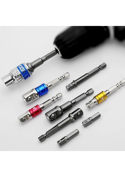 3 Adet Set 3 Newshark Matkap Soket Adaptör Seti Darbeli Matkap Uzatma Matkap Uçları Evrensel Çubuk Darbeli Soket Adaptörü Hex Shank Kare Kafa (Yurt Dışından)