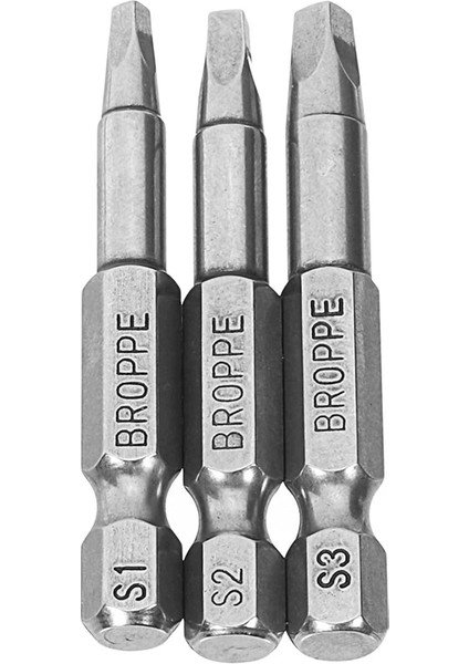 3 Adet 50MM Elektrikli Sürücü Uçları Sq2 Kare Kafa Manyetik Tornavida Uçları Araç Seti Onarım El Aleti Bit Kiti (Yurt Dışından)