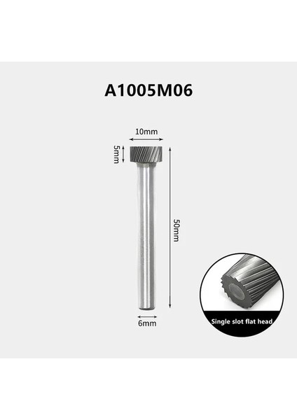 A1005M06 Karbür Döner Dosya Metal Tungsten Çelik Taşlama Kafası Silindirik 6mm Ae Ax Aex A1020M06YAPIYI Parlatmak Için Oyma Kafası (Yurt Dışından)