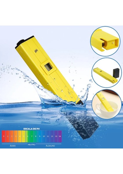 Kırmızı Tip-B Dijital LCD Ph Ölçer Kalem Test Cihazı Doğruluğu 0.1 Akvaryum Havuz Suyu Şarap Otomatik Kalibrasyon Su Kalitesi Saflık Test Aracı (Yurt Dışından)